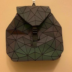 Reflective Geometric Backpack Purse